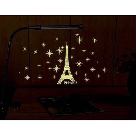 Jaamso Royals 'Radium Eiffel Tower ' Glow in Dark Wall Sticker (PVC ...