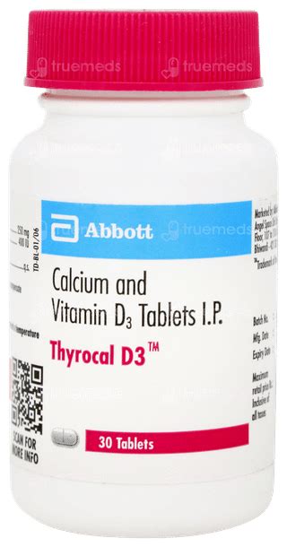 Thyrocal D3 250 Mg/400 IU | Order Thyrocal D3 250 Mg/400 IU Tablet ...