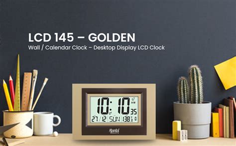 Buy Ajanta Plastic Classic Wall Clock Desktop Display LCD Clock ...