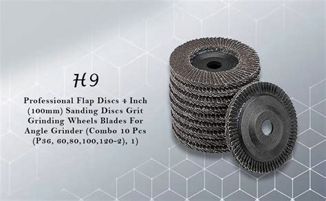 H9 Professional Flap Discs 4 Inch (100mm) Sanding Discs #120 Grit ...