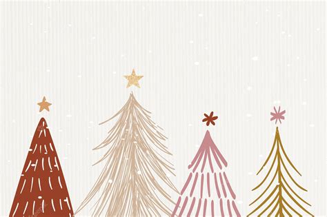 Minimalist Christmas Tree Illustration - Festive & Warm Holiday Design #3490332 | Clipart Library