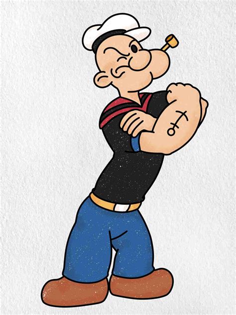 Draw Popeye - HelloArtsy