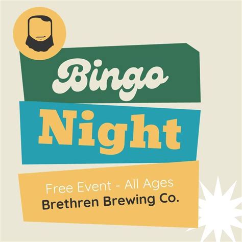 BINGO @ Brethren Brewing Company, Brethren Brewing Company, Manteca, 18 ...