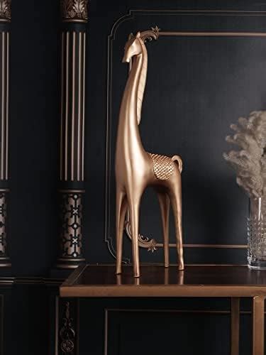THE WHITE INK DECOR Premium Polyresin Giraffe Figurine Symbolizes Power ...
