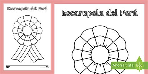 GRATIS Escarapela para colorear | Twinkl Perú - Twinkl