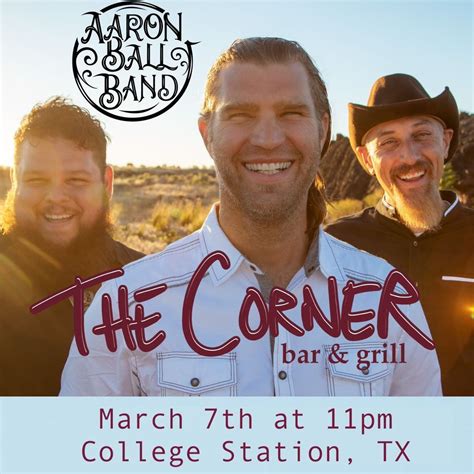 The Corner Presents the Aaron Ball Band, The Corner Bar and Rooftop ...
