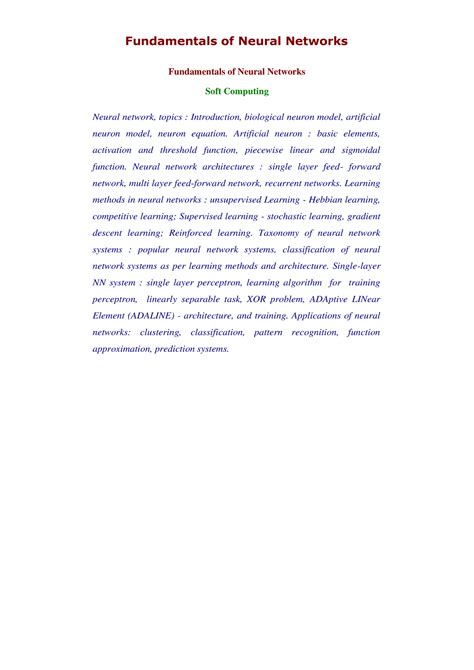 Soft computing - This is the study material for computer and ...