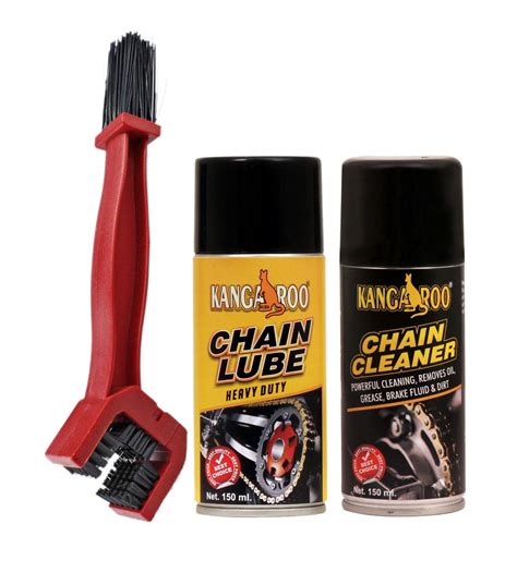 Kangaroo® Bike Chain Lubricant Spray and Chain Cleaner (150 ml Each ...