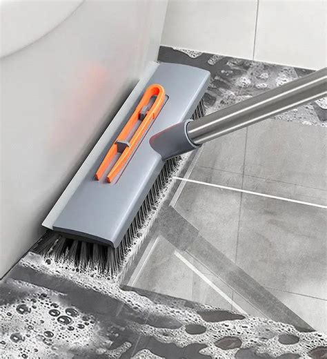 Floor Scrub Brush, 2 In 1 Scraper And Tub Tile Brush For Cleaning ...