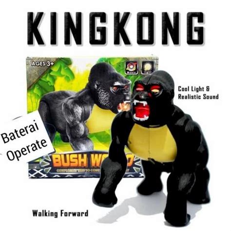 Jual Mainan Gorilla Bisa Jalan Bersuara Baterai Hewan Kingkong Anak ...