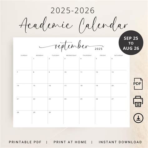 Elon University Calendar 2025 2026 - Etsy New Zealand