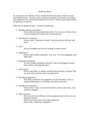 Image result for Reflective Memo Example