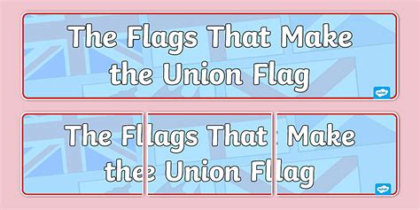 Cursive The Flags That Make the Union Flag Display Banner
