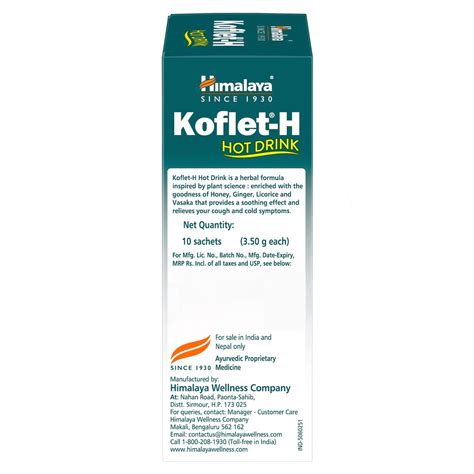 Buy Himalaya Koflet-H Hot Drink 10s - For Soothing Relief – Himalaya ...