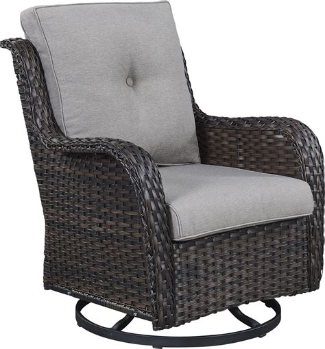 Amazon.com : Pugire Outdoor Patio Swivel Rocker Chairs - Single Wicker ...