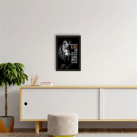 "Walk like a King" Motivational Quote Satin Matt Texture UV Art ...