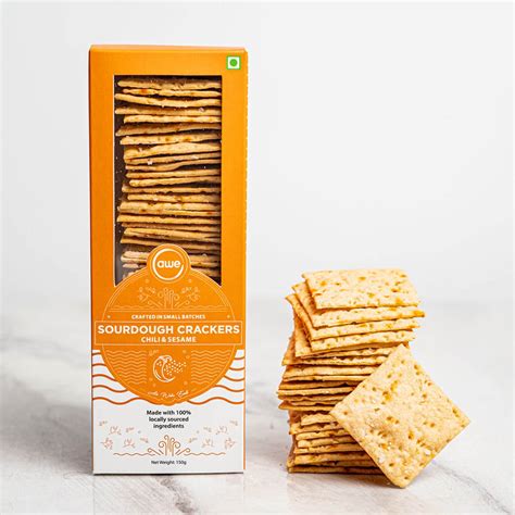 Chilli & Sesame Sourdough Crackers - Sweet & Crunchy - AWE Foods – Awe ...