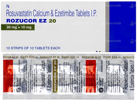 Rozucor Ez 20 Mg Tablet 10 - Uses, Side Effects, Dosage, Price | Truemeds