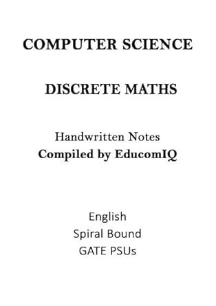 Buy Discrete Maths Notes of Computer Science for GATE Book Online at ...