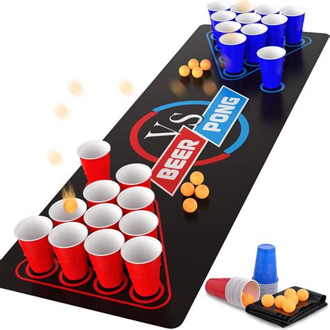 Amazon.com: GOLDGE 63 x 23.6 inches Beer Pong Table Mat, Drinking Games ...