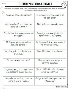 Image result for Definition Complement D'objet Direct