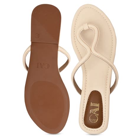 Spiral Thong Cream Flat – The CAI Store
