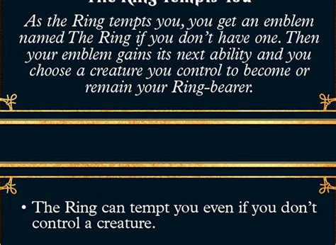 The Ring Card // The Ring Tempts You Card | Magic: the Gathering MTG Cards