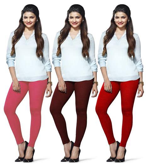 Lux Lyra Ankle Length Leggings, Pack of 3 : Amazon.in: Fashion