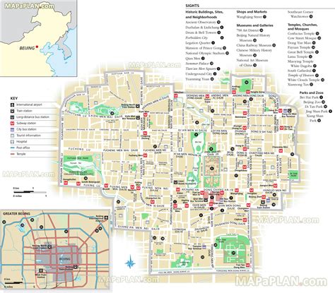 Beijing map - City centre free travel guide in English - Must-see ...