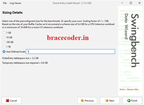 Getting Started with Swingbench for Oracle Database — BraceCoder