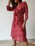 Maroon Floral Summer Cotton Dress for Women | WhySoBlue