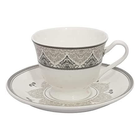 SAAIKEE Bone China Deluxe Gold Line Dinnerware Tea Cups, Mugs & Saucers ...