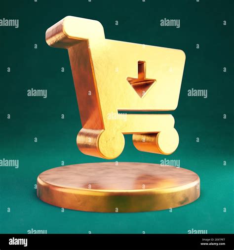 Shopping Cart icon. Fortuna Gold Shopping Cart symbol with Tidewater ...