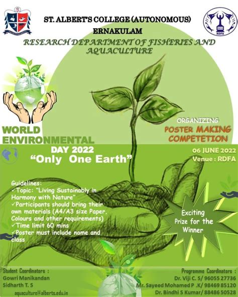 World Environment Day 2022 -Poster Making Competition- “Living ...