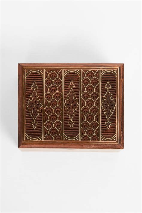 Lamella Wooden Box, Home decor, wood decorative item, wood carving ...