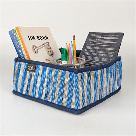 Upcycled Handcrafted Collapsible Storage Basket Small (CSBS0525-007) P ...