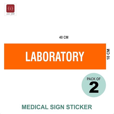 ISEE 360® Laboratory Health Advisory Wall Sign Sticker for Office ...