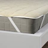 KEJSAROLVON mattress protector, beige/blue, 160x200 cm (63x79") - IKEA