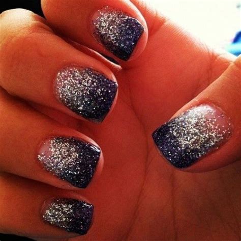Ombre Glitter Nail Designs Navy And Silver Nails, Prom Nails Silver ...