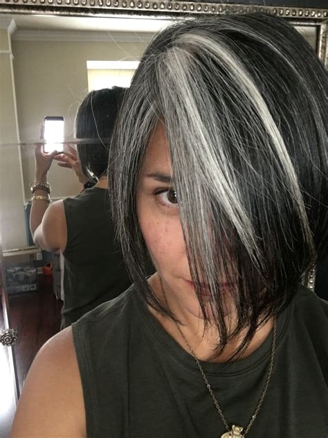 Streaked Gray Hair