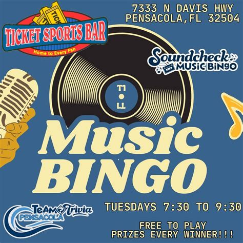 SoundCheck Music Bingo At The Ticket Sports Bar 1(Davis Hwy), The ...