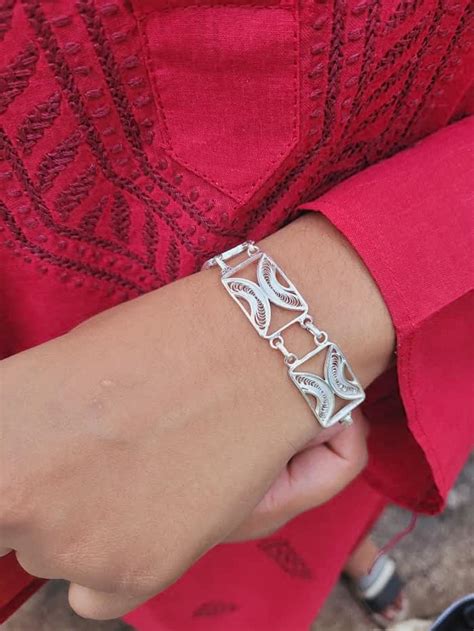 Rectangular Harmony Bracelet | Silver Filigree Cuttack| Silver Linings ...