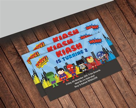 Avengers Theme Personalized Invite | Party Supplies India Online
