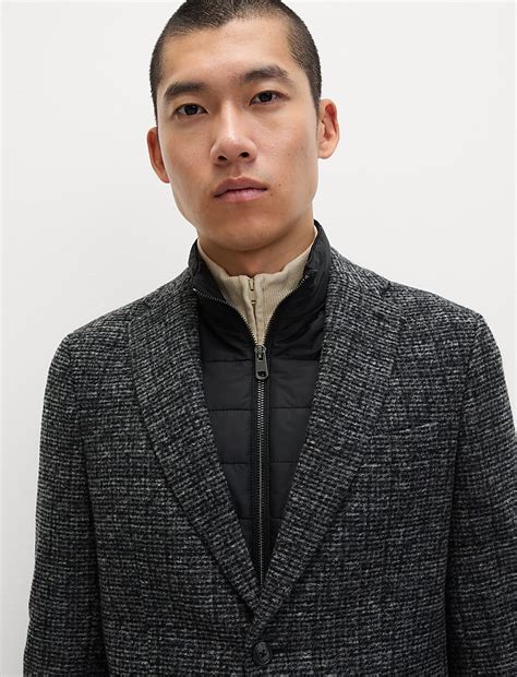 Buy Tailored Fit Wool Blend Blazer with Gilet at Marks & Spencer