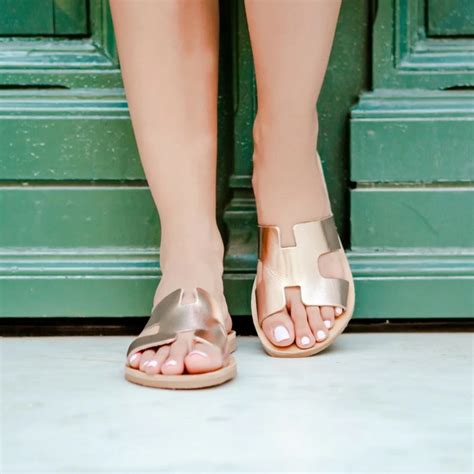 Women Leather Sandals Klimatsakis 37, Light Blue