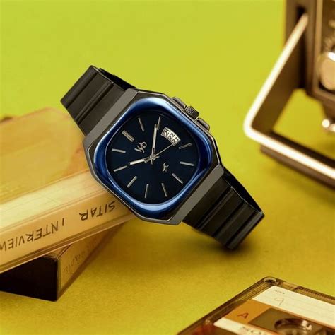 Buy Online Vyb Pioneer By Fastrack Quartz Analog Blue Dial Grey ...