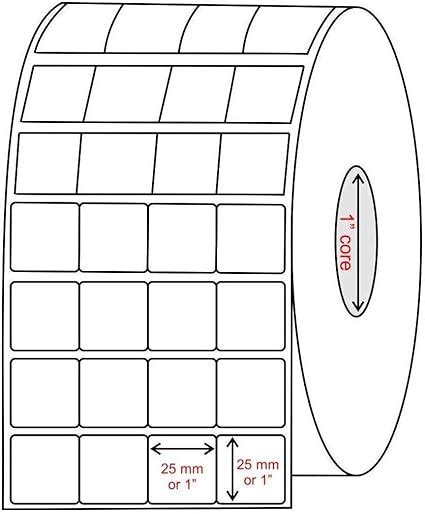 D R Label World 25x25 (Chromo) Barcode Labels Stickers, 8000 Label in ...