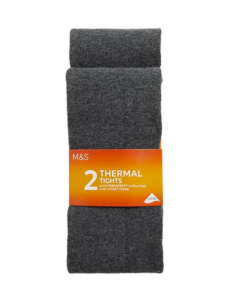 Buy 2pk Cotton Rich Thermal Tights (4-14 Yrs) at Marks & Spencer