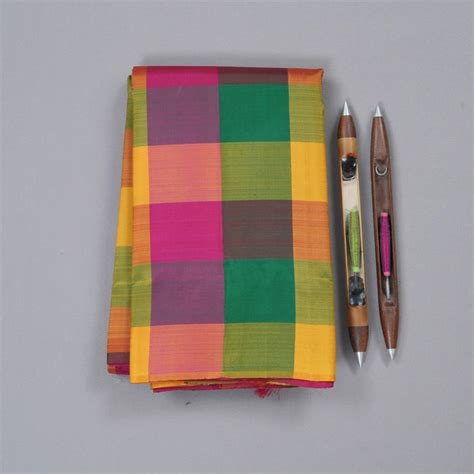 Hayagrivas Multi Color Checks Handloom Kanjivaram Silk Saree KBD1560A1 ...