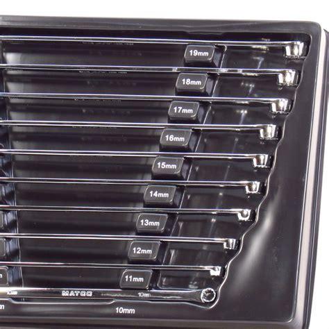 Matco Tools SRFBZLM102TA 10-Piece 10-19mm Flex Ratcheting Extra Long ...
